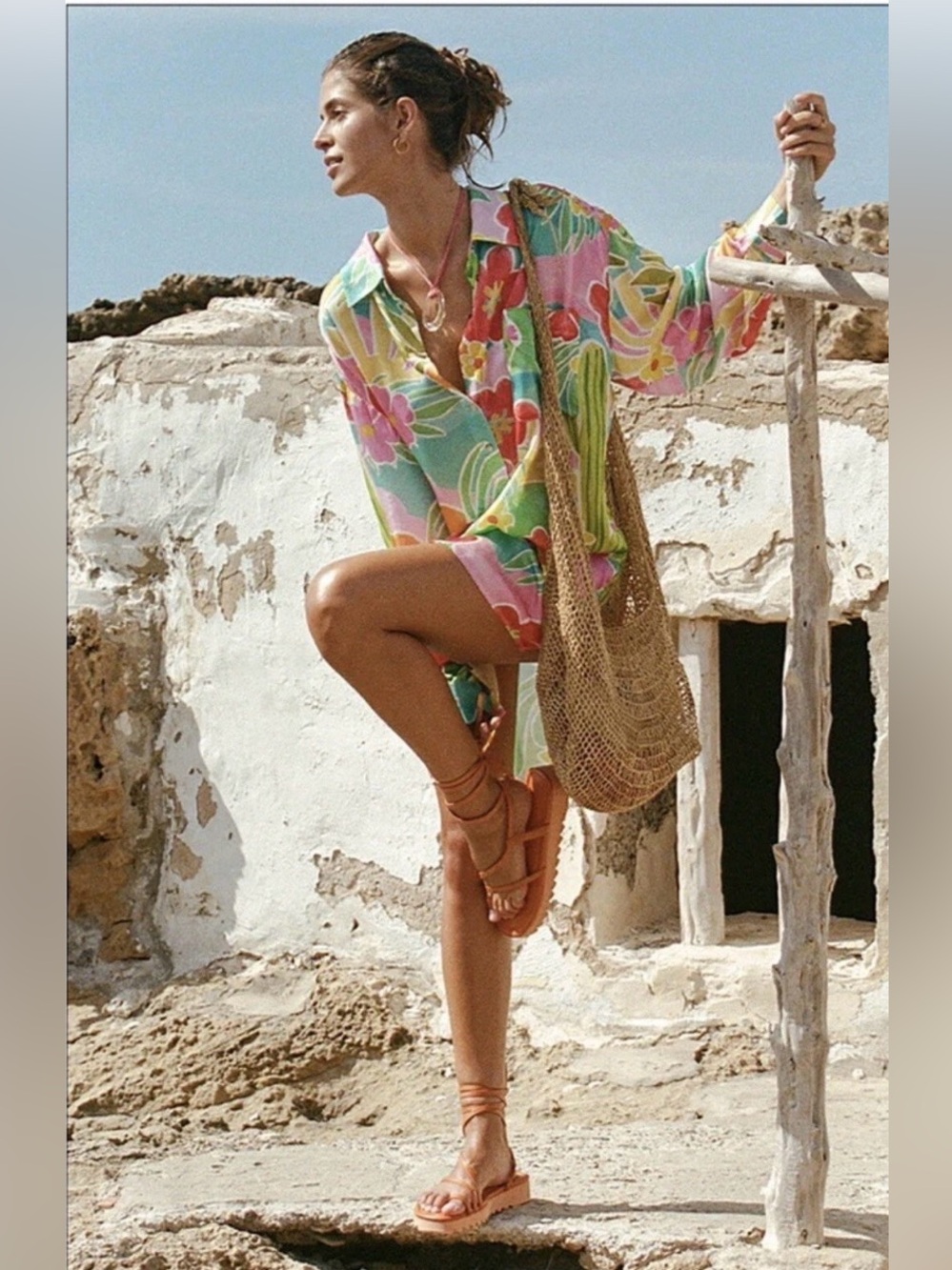 Spell & The Gypsy Collective Margi Hour Shirt Dress in the Tutti Frutti